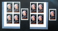 2025 Allen Toussaint - Cat # 5957 & 5957a Perforate and NDC Imperf Plate Blocks