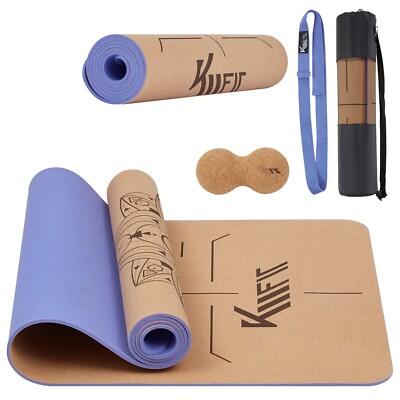 KM-Fit TPE Yogamatte Gymnastikmatte Fitnessmatte Pilates Bodenmatte Sportmatte