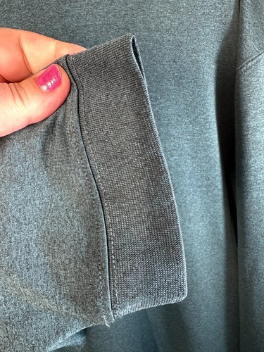 Haggar Cool 18 Pro Long Sleeve Polo Men's XXL Teal Green Casual Dress Office - Picture 8 of 10
