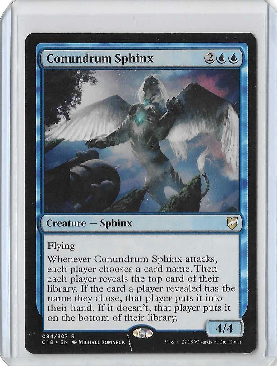 MTG Conundrum Sphinx Commander 2018 (C18) Rare Magic Card #084/307 Unplayed  | eBay