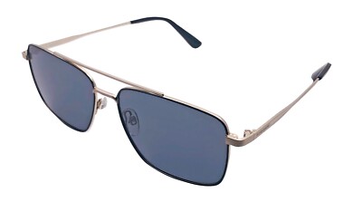 RSINC Unisex Sunglasses Polarized UV Protection Square Silver Black LCS8016A | O