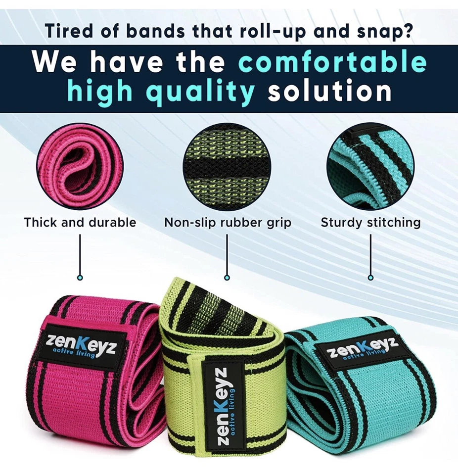 Conjunto de bandas de resistencia para cadera pierna botín bandas ejercicio yoga fitness bucle entrenamiento Foto 2 de 4