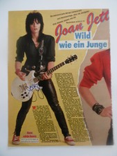 Joan Jett Autogramm signed A4 Magazinbild