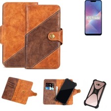 Mobile Phone Sleeve for Oppo A5 Wallet Case Cover Smarthphone Braun 