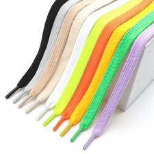 Double Layers Flat Shoe Laces Strings for Boots Sneakers Athletic Tennis Shoes