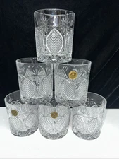 SET OF 6--RCR Royal Crystal Rock OLD FASHIONED Tumbler Glass DORICO 3.75" Italy