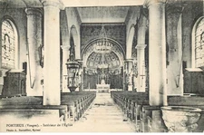VOSGES  PORTIEUX  interieur de l'église