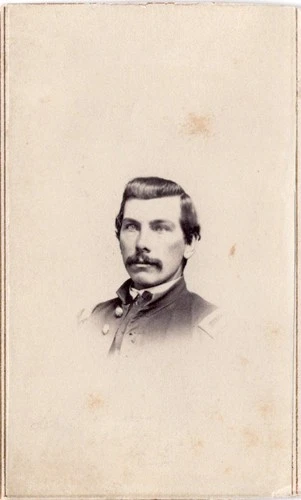 LT. JOHN FRAME KIA AT DEEP RUN 39TH ILLINOIS CIVIL WAR CDV PHOTO LOOK !