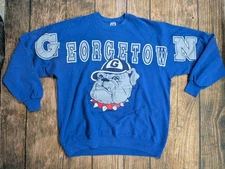 Vintage 90s Georgetown Hoyas Spellout  Sweatshirt 2X Decotex USA