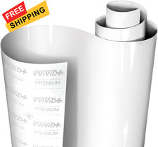 Vvivid Ultra Gloss Premium Vinyl Car Wrap Film 1ft X 1ft X 5ft White