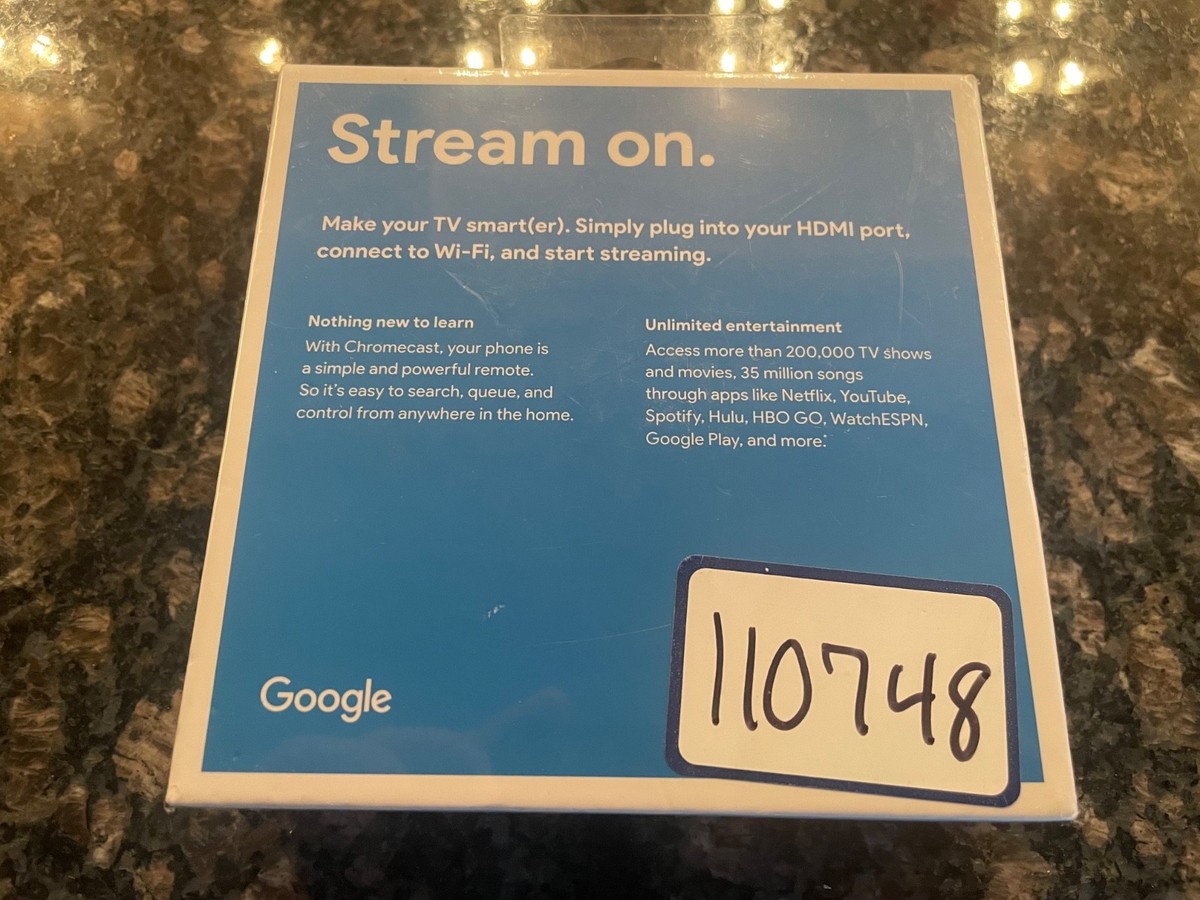 Google Chromecast (2nd Generation) HD Media Streamer - Black
