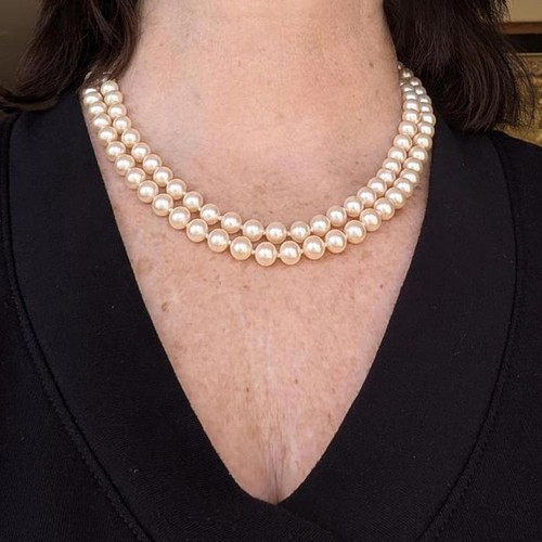 Classic Vintage Double Strand Faux Pearl Necklace, $40 - Photo 5