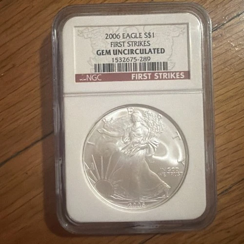 2006 Silver American Eagle NGC Gem Uncirculated First Strikes