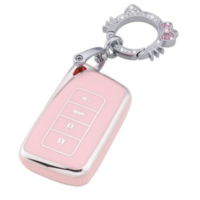 Pangpai Pink Key Fob Cover for Lexus, Soft TPU Key Case Protection with Bling...