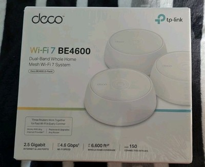 TP-Link Deco BE4600 Wi-Fi 7 Whole Home System Mesh 3-Pack New Sealed (CB)