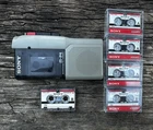 Vintage Sony MP-4 Micro Cassette Player/Recorder W 5 Cassettes (used) works!