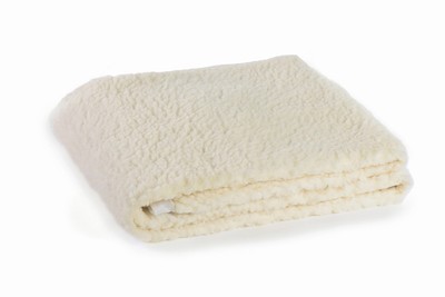 LANCALOR Matratzenauflage 190 cm. Fell 100% Wolle 500 gr. /qm. Befestigungsbänder