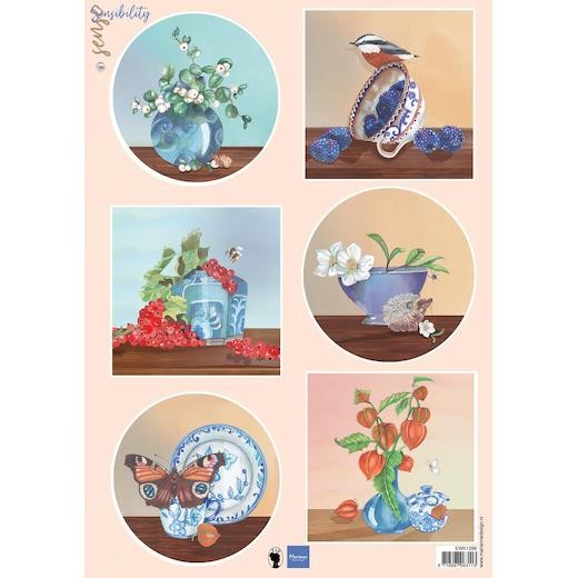 Marianne Design A4 Cardtoppers Sheet - Sensibility Berries EWK1288