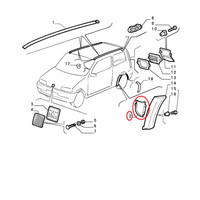 Hinteres Reifenschutzblech Rechts Fiat Cinquecento Original 7714472