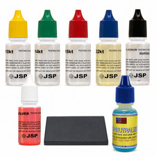Gold Silver Platinum Testing Kit 10K 22K Solutions with Neutralizer Stone