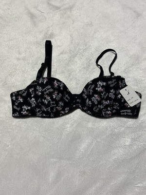 NWT Rosebud by VIVIEN Disney Mickey & Minnie Mouse Bra Black Size 36A (80A)