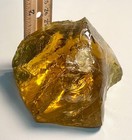 Amber Translucent Slag Art Glass Cullet  13.2 oz  3.5" X 2 .5" X  3" — photo 4