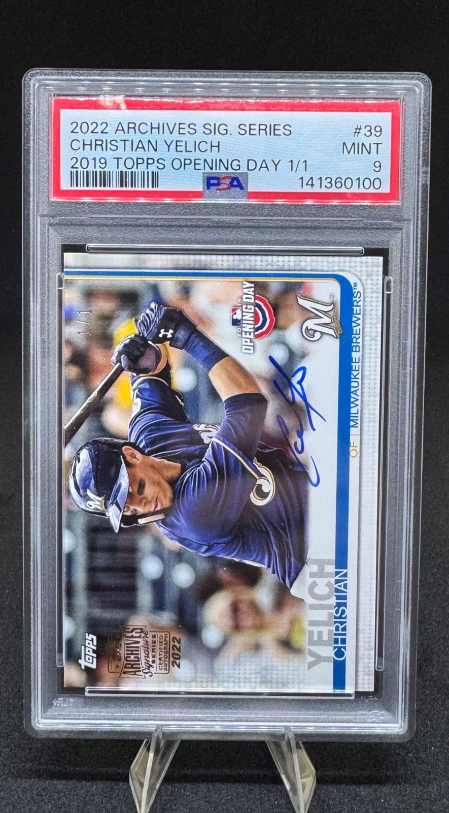 2022 Archives Sig Series CHRISTIAN YELICH 1/1 Auto PSA 9 • One of One