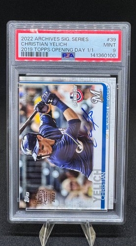 2022 Archives Sig Series CHRISTIAN YELICH 1/1 Auto PSA 9 • One of One