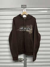 Y2K Hurley International Hoodie Brown Sz Men s XXL Grunge Skate