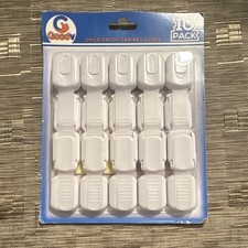 Goodv Child Proof Cabinet Locks 10 Pack White Model Goodv-1 MPN Goodv-1