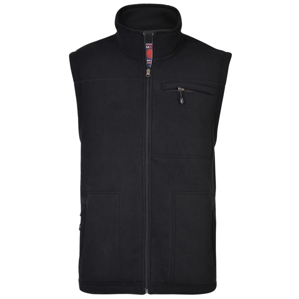 KAM BLACK BONDED FLEECE GILET/WAISTCOAT /BODYWARMER 2XL3XL4XL5XL 6XL 7XL8XL