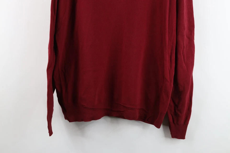 Camisa De Colección Años 60 70 Streetwear Para Hombres Grande En Blanco Ban Lon Tejida Cuello Alto Roja EE. UU. Foto 3 de 4