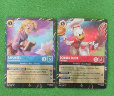 SET 2 DISNEY LORCANA ARCHAZIA'S ISLAND EPCOT PROMO CARDS: DONALD DUCK  RAPUNZEL