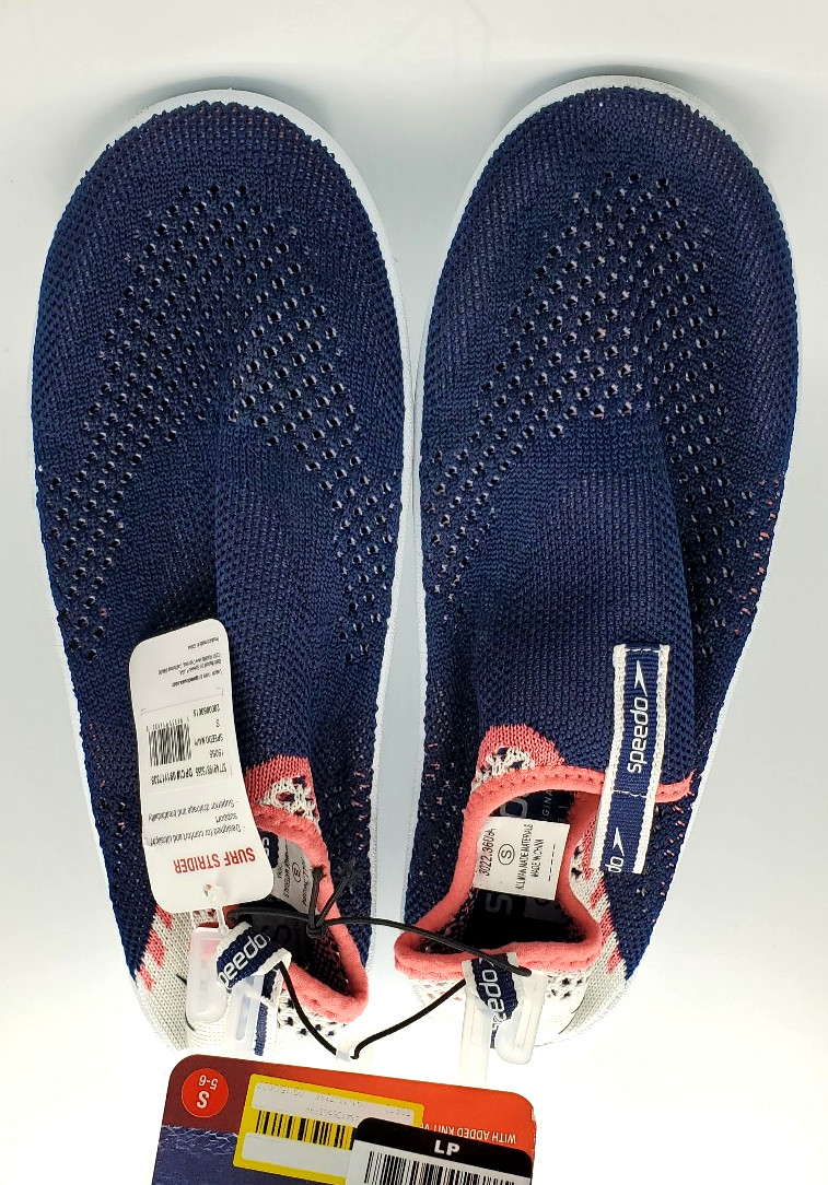 Speedo Women's Surf Strider Water Shoes - Navy Blue & Pink - Small 5-6