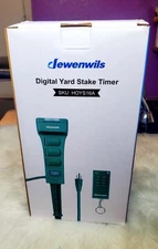 NIB Dewenwils Digital Yard Stake Timer With Remote. NEW