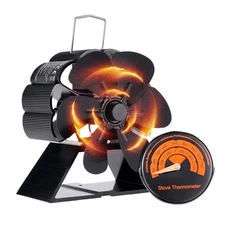 Heat Powered Wood Stove Fan 6-Blade Silent Fireplace Fan for Wood Burning Stove