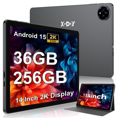 Tablet Neuest P60S 14 Zoll Android 15 5G WiFi Dual SIM Face ID 256GB 8000mAh