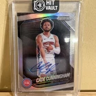 2024-25 Panini Prizm Black Autographs Prizms Silver #8 Cade Cunningham Auto