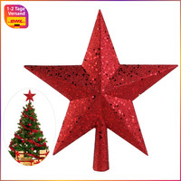 Weihnachtsbaum Stern Baumspitze 23Cm Rot Baumschmuck Weihnachtsdeko