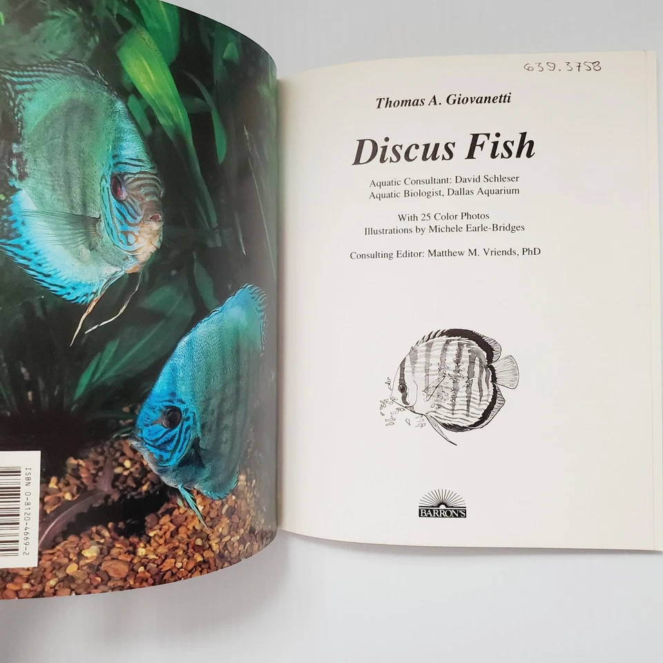Discus Fish Book A Complete Pet Owner's Manual Vintage Photos Aquarium Barron's - Image 4 of 4