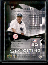 2004 UD Spxciting Rookies Card  #112 NY Yankees Dioner Navarro Auto/ Signed IP
