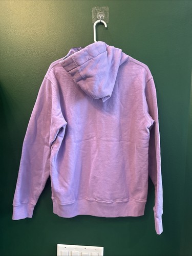 Supreme Tonal Webbing Hoodie Purple Lavender Size Small Made In Canada Pin Hole - Picture 2 of 7