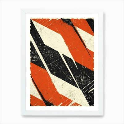 Chevron Streifen Kunstdruck gerahmtes Wandbild Poster Leinwanddruck Bild
