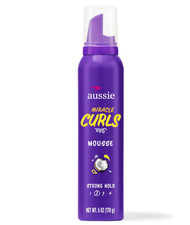 Aussie Miracle Curls Styling Mousse with Coconut  Jojoba Oil, for Curly Hair, U