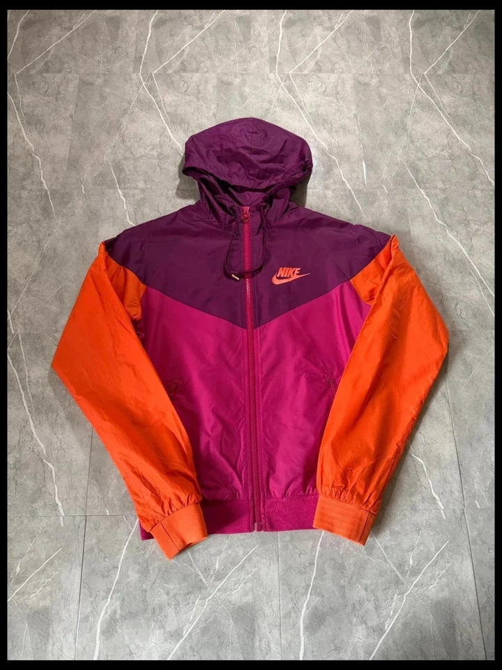 Veste Nike Windrunner Coupe-vent, style crazy Tricolore Violet Rose Orange - Photo 1/4