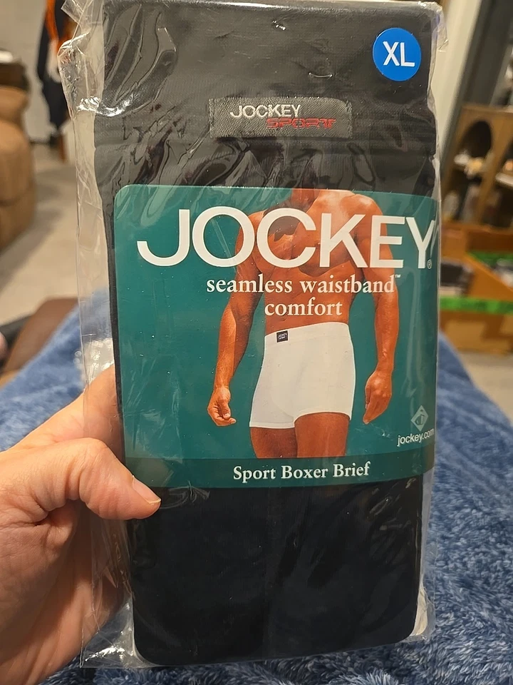 Jockey Sport Boxer Brief XL Lote de 3 Cintura Sin Costuras Cómoda Negro Gris Nuevo  Foto 2 de 4