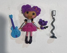 Lalaloopsy Mini Storm E Sky Purple Curly Hair Doll Posable 3in Pink Skirt