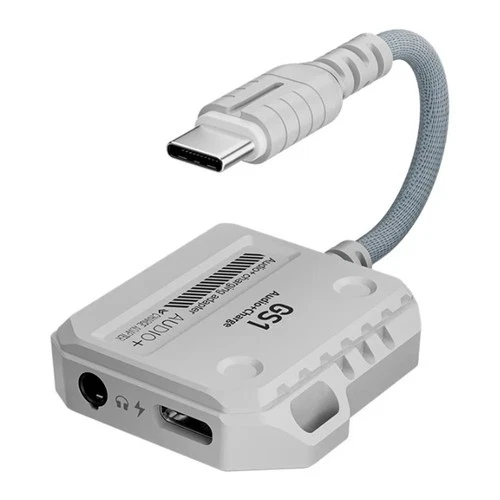 GS1 2-In-1 Headphone Converter Type-C Interface Supports 60W Fast6542