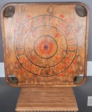 Antique 2 Sided Carrom Game Board - Style-E  No. 1 - Larchena Made In USA 1930's