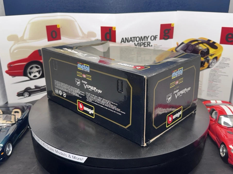 Dodge Viper RT/10 1993 escala 1/18 *negro* C.R. 8/10 Foto 4 de 4